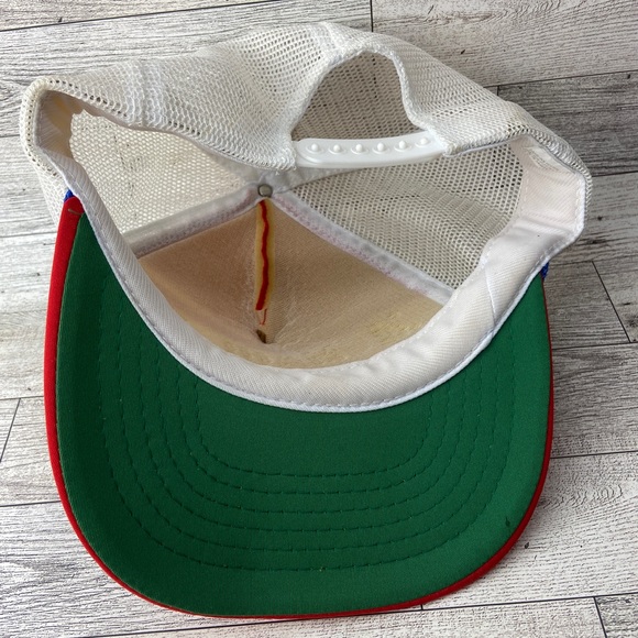 Maui Hat Mesh Trucker Snapback Rope Adjustable Cap Red White Blue Beach Wear - Picture 5 of 16